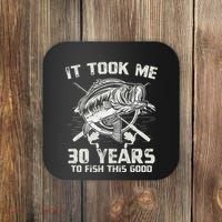 Cute It Took Me 30 Years To Fish 30th Birthday Gift Coaster thumb 0