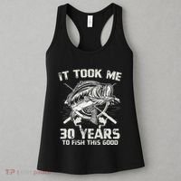 Cute It Took Me 30 Years To Fish 30th Birthday Gift Women's Tank Top thumb 3