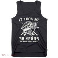 Cute It Took Me 30 Years To Fish 30th Birthday Gift Tank Top thumb 0