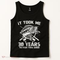 Cute It Took Me 30 Years To Fish 30th Birthday Gift Tank Top thumb 2