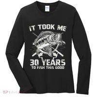 Cute It Took Me 30 Years To Fish 30th Birthday Gift Women's Long Sleeve Shirt thumb 0