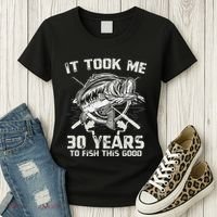 Cute It Took Me 30 Years To Fish 30th Birthday Gift Women's T-Shirt thumb 3