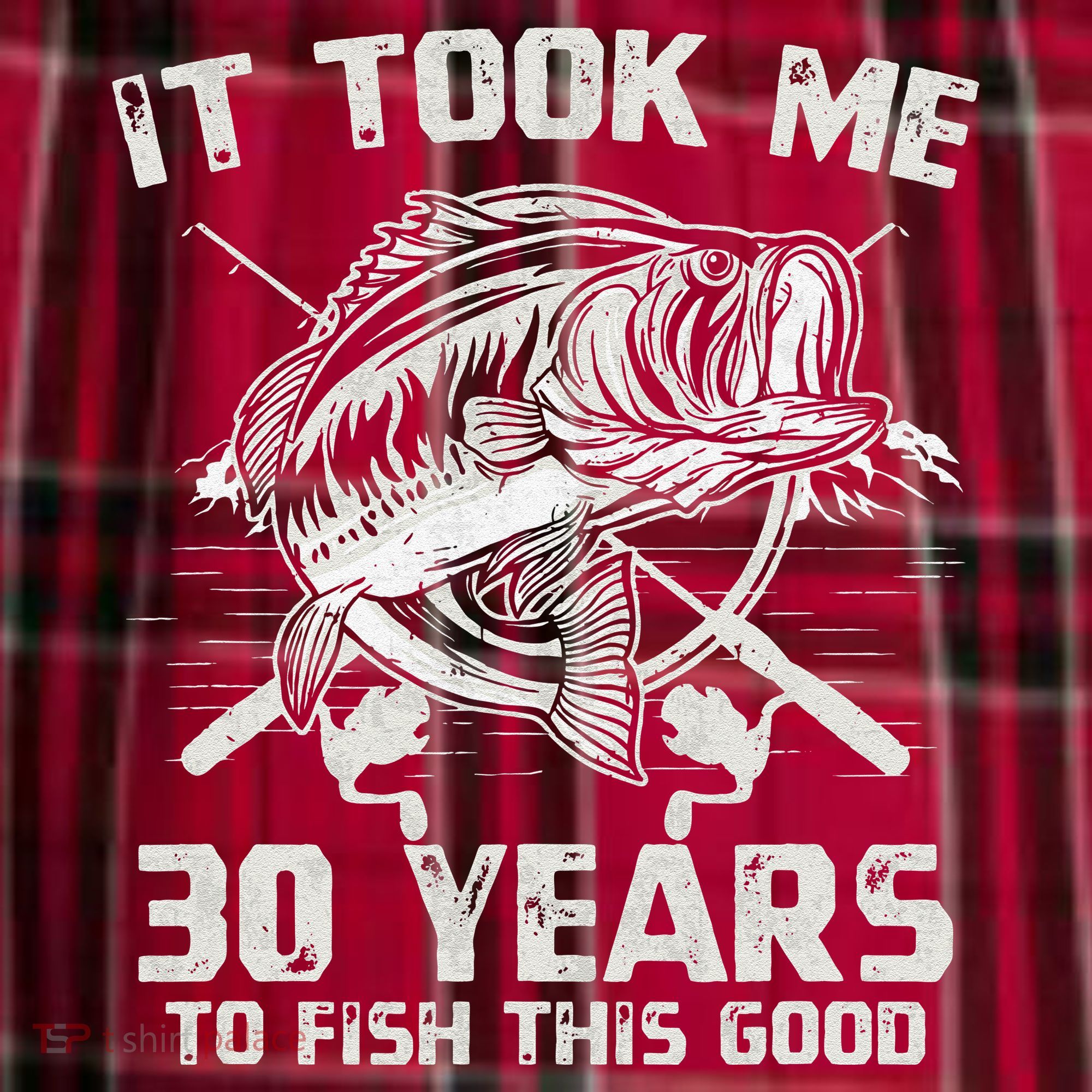 Cute It Took Me 30 Years To Fish 30th Birthday Gift Men's Flannel Plaid Pajama Pants