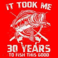 Cute It Took Me 30 Years To Fish 30th Birthday Gift Santa Hat thumb 1