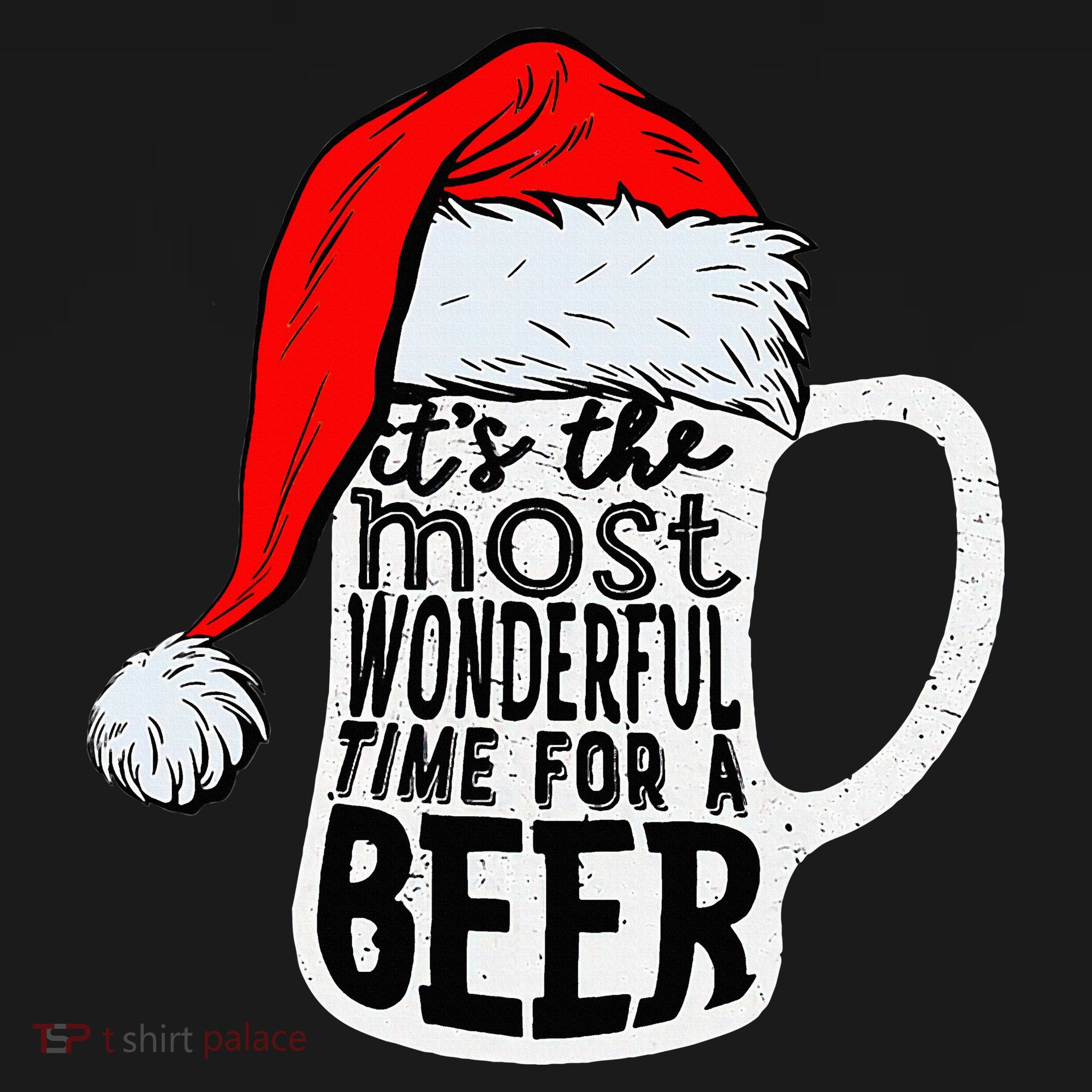 Christmas Its The Most Wonderful Time For A Beer Santa Xmas Long Sleeve Shirt