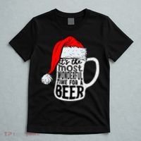 Christmas Its The Most Wonderful Time For A Beer Santa Xmas T-Shirt thumb 5
