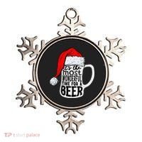 Christmas Its The Most Wonderful Time For A Beer Santa Xmas Ornament thumb 0