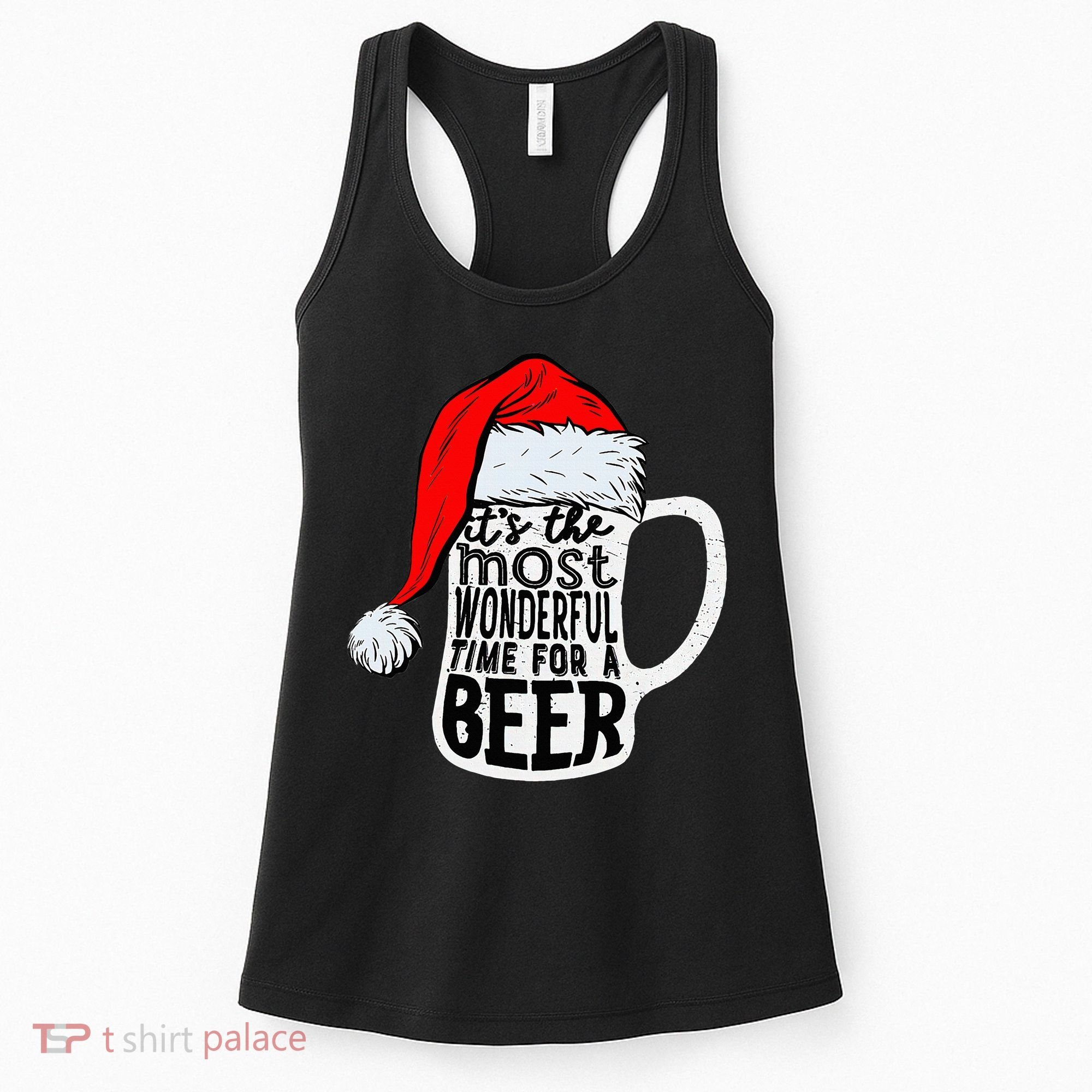 Christmas Its The Most Wonderful Time For A Beer Santa Xmas Women's Tank Top