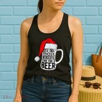 Christmas Its The Most Wonderful Time For A Beer Santa Xmas Women's Tank Top thumb 2