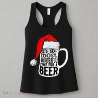 Christmas Its The Most Wonderful Time For A Beer Santa Xmas Women's Tank Top thumb 3