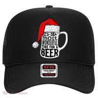 Christmas Its The Most Wonderful Time For A Beer Santa Xmas Hat thumb 0