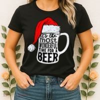 Christmas Its The Most Wonderful Time For A Beer Santa Xmas Women's T-Shirt thumb 2