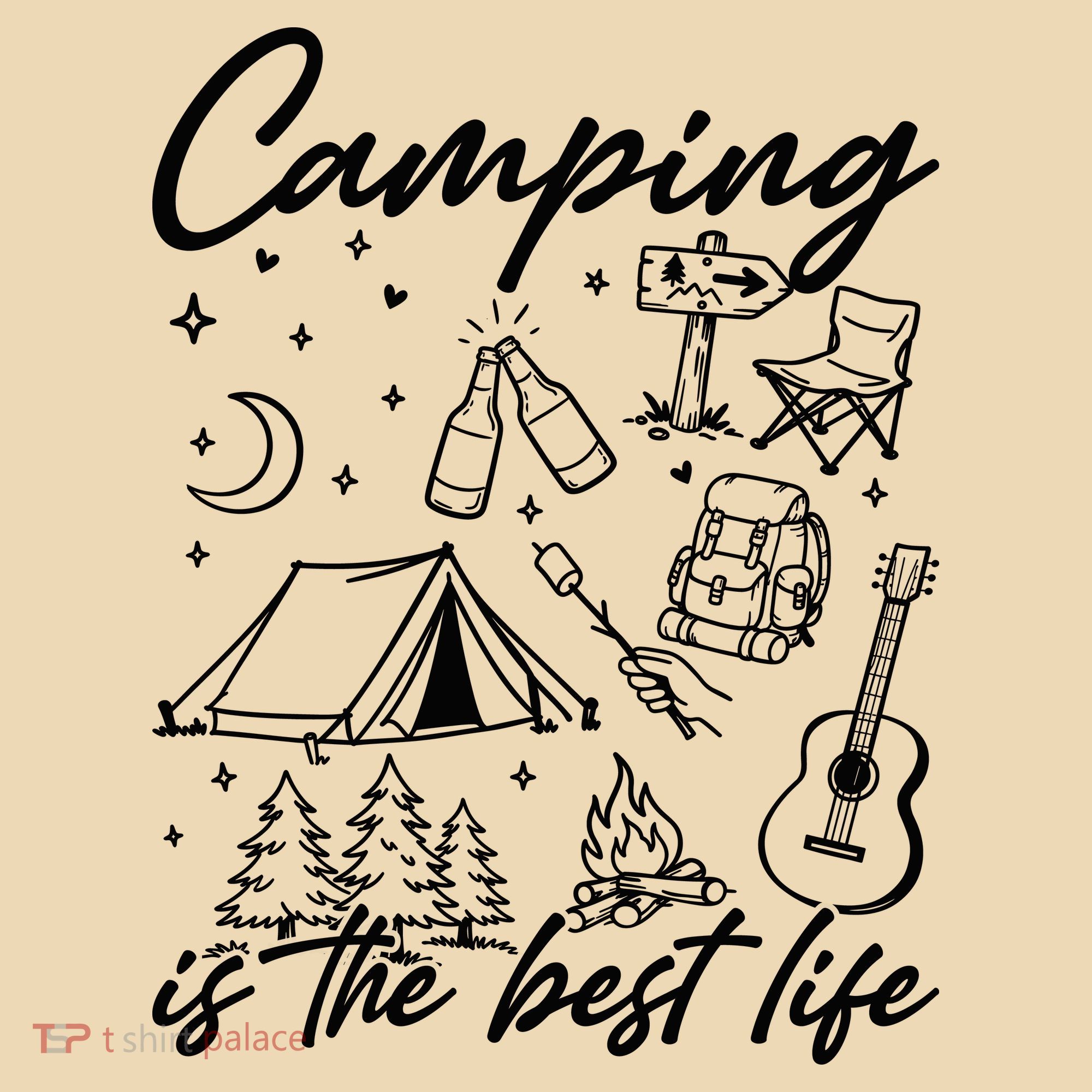 Camping Is The Best Life Baby Bodysuit