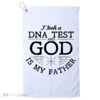 Christian I Took A DNA Test God Is My Father Golf Towel thumb 0
