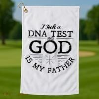 Christian I Took A DNA Test God Is My Father Golf Towel thumb 1