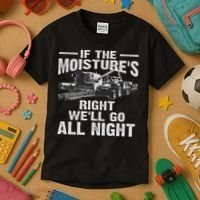 Cool If The Moisture's Right Farmer Gift Funny Farm Kids T-Shirt thumb 3