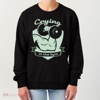 Crying In The Gym Funny Workout Gym Weightlifting Athlete Gift Women's Sweatshirt thumb 0