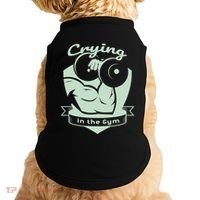Crying In The Gym Funny Workout Gym Weightlifting Athlete Gift Doggie Tank thumb 0