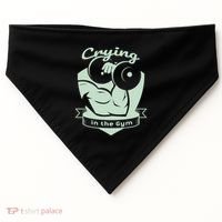 Crying In The Gym Funny Workout Gym Weightlifting Athlete Gift USA-Made Doggie Bandana thumb 0