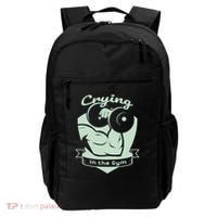 Crying In The Gym Funny Workout Gym Weightlifting Athlete Gift Backpack thumb 0