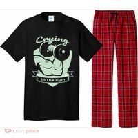 Crying In The Gym Funny Workout Gym Weightlifting Athlete Gift Pajama Set thumb 0