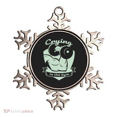 Crying In The Gym Funny Workout Gym Weightlifting Athlete Gift Ornament