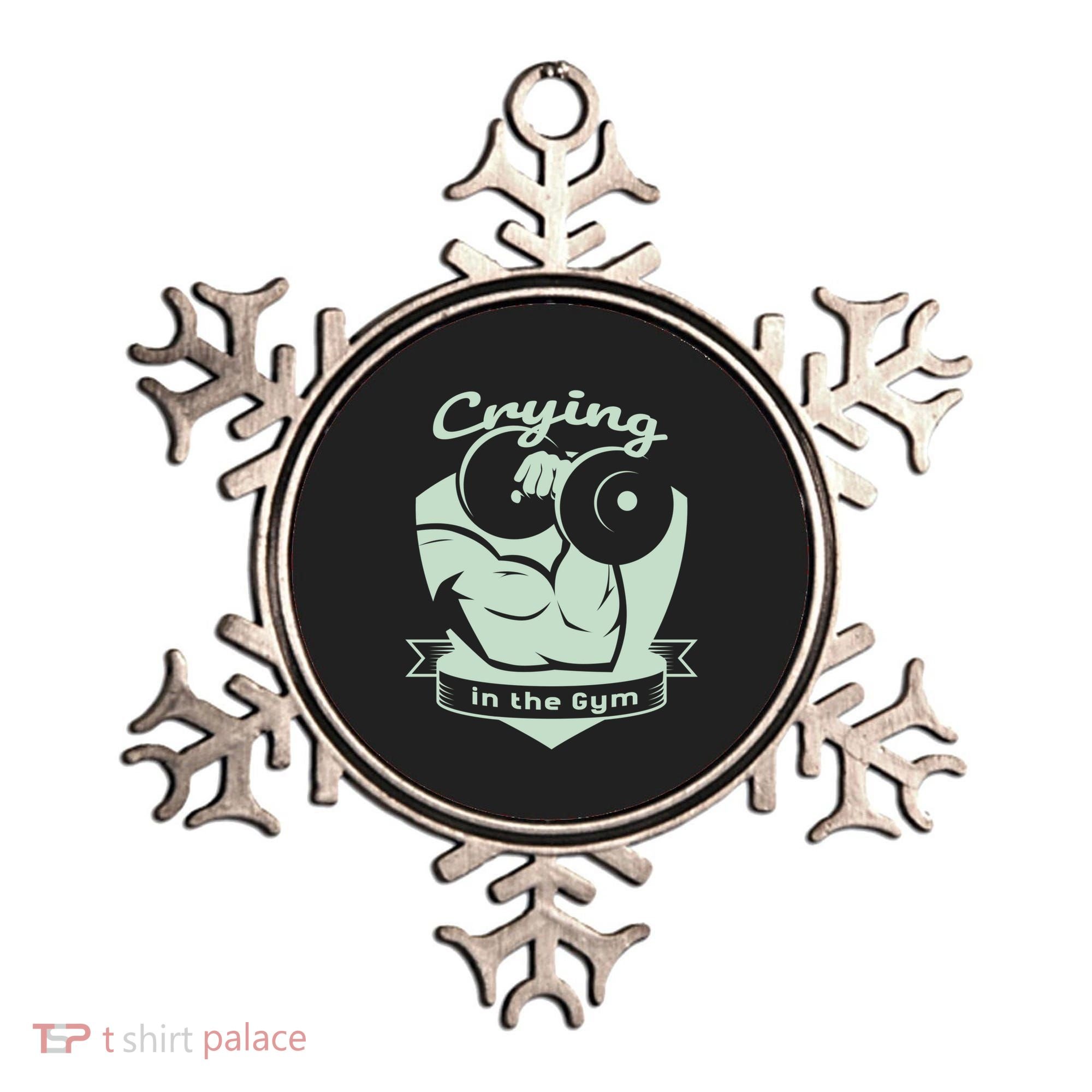 Crying In The Gym Funny Workout Gym Weightlifting Athlete Gift Ornament