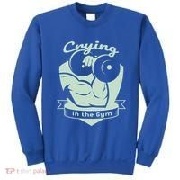 Crying In The Gym Funny Workout Gym Weightlifting Athlete Gift Sweatshirt thumb 0