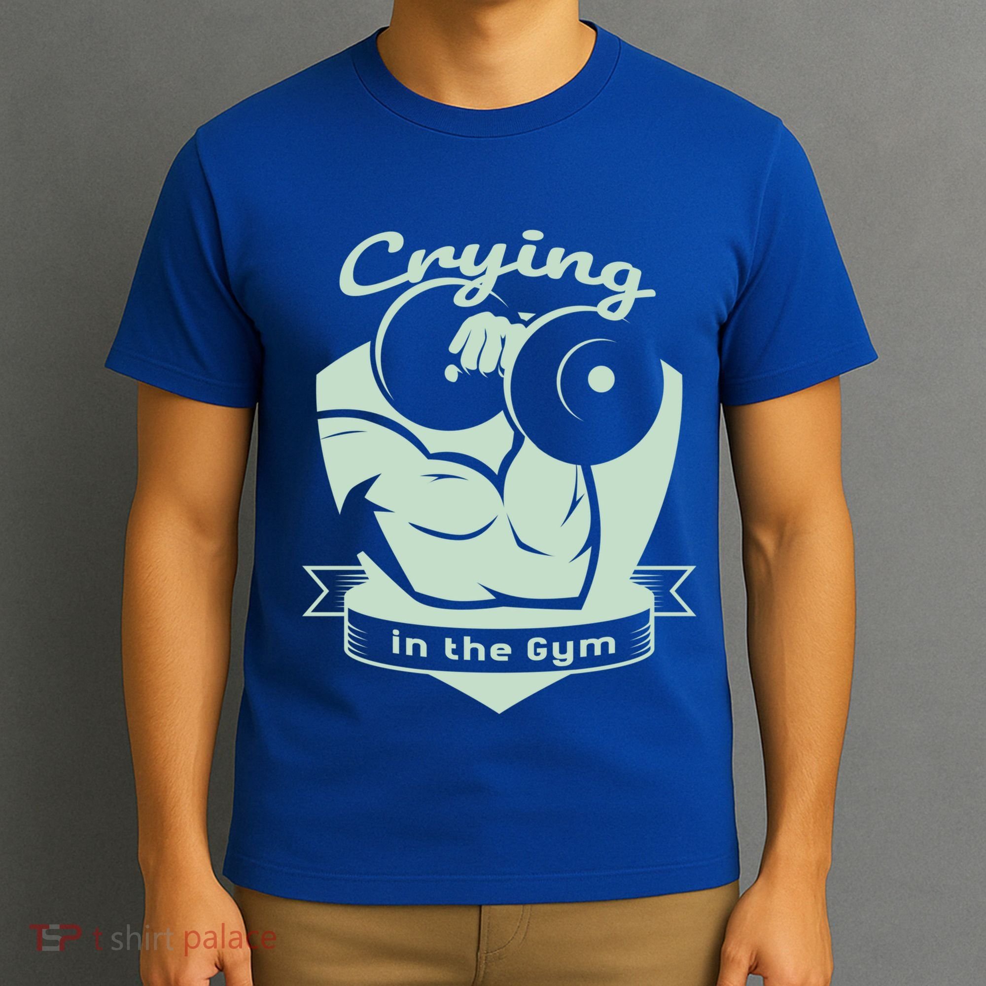 Crying In The Gym Funny Workout Gym Weightlifting Athlete Gift T-Shirt