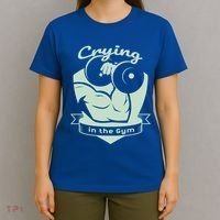 Crying In The Gym Funny Workout Gym Weightlifting Athlete Gift T-Shirt thumb 4