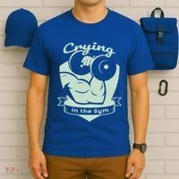 Crying In The Gym Funny Workout Gym Weightlifting Athlete Gift T-Shirt thumb 6
