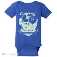 Crying In The Gym Funny Workout Gym Weightlifting Athlete Gift Baby Bodysuit thumb 0