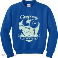Crying In The Gym Funny Workout Gym Weightlifting Athlete Gift Kids Sweatshirt thumb 0
