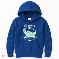 Crying In The Gym Funny Workout Gym Weightlifting Athlete Gift Kids Hoodie thumb 0