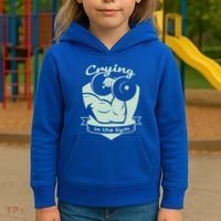 Crying In The Gym Funny Workout Gym Weightlifting Athlete Gift Kids Hoodie thumb 3
