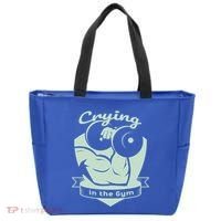 Crying In The Gym Funny Workout Gym Weightlifting Athlete Gift Tote Bag thumb 0