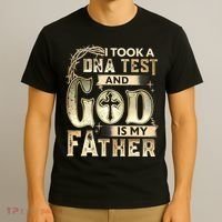 Christian I Took A DNA Test And God Is My Father Gospel Pray T-Shirt thumb 3