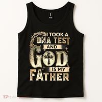 Christian I Took A DNA Test And God Is My Father Gospel Pray Tank Top thumb 2