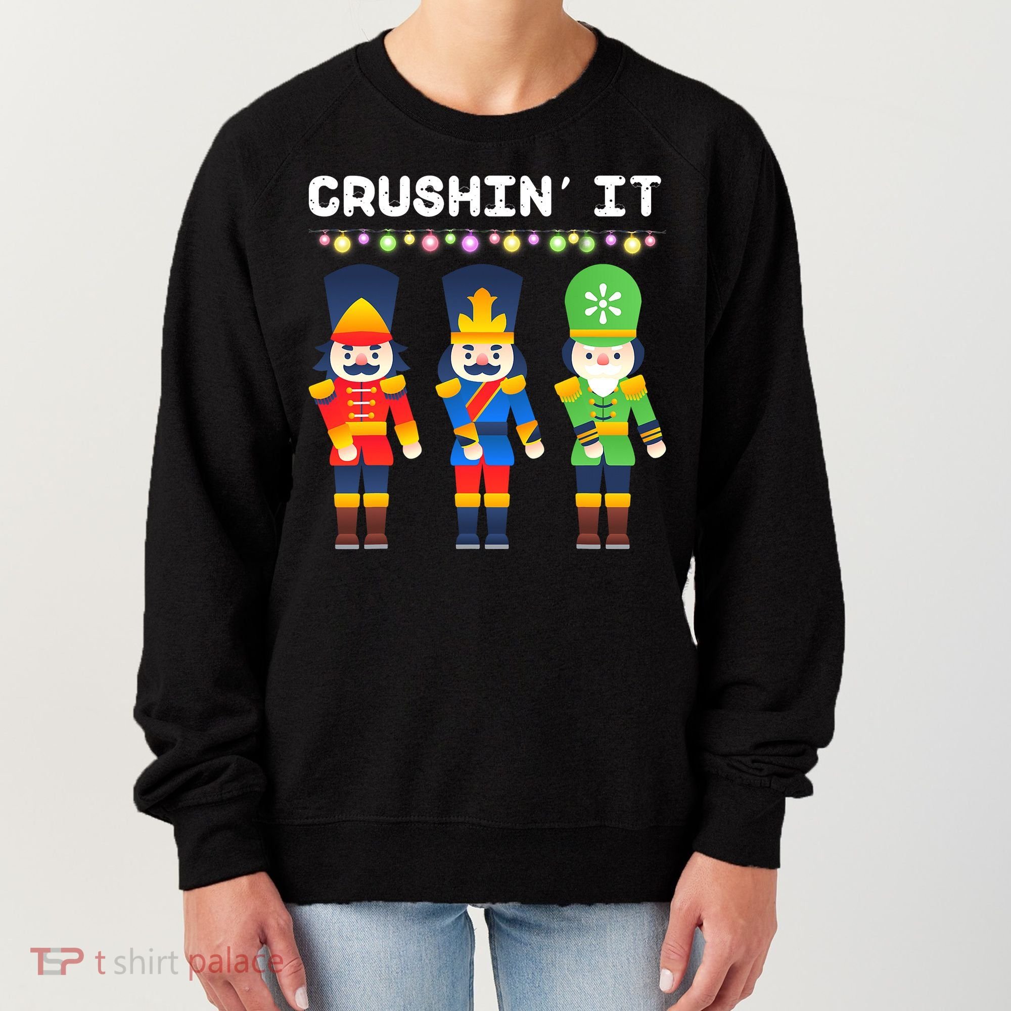 Crushin' It The Christmas Retro Holiday Cute Women's Sweatshirt