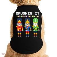 Crushin' It The Christmas Retro Holiday Cute Doggie Tank thumb 0