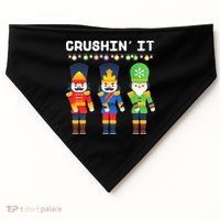Crushin' It The Christmas Retro Holiday Cute USA-Made Doggie Bandana thumb 0