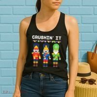 Crushin' It The Christmas Retro Holiday Cute Women's Tank Top thumb 2