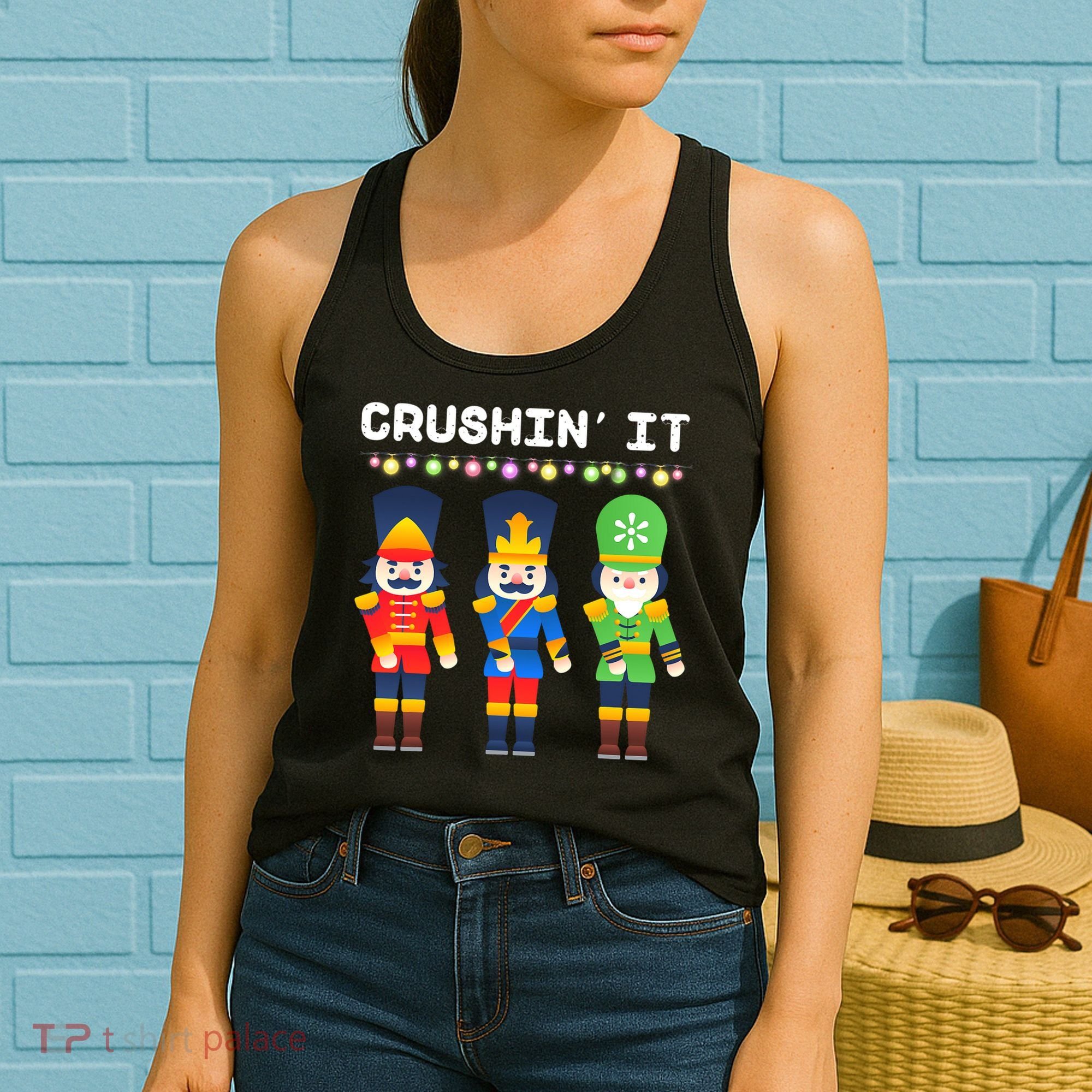 Crushin' It The Christmas Retro Holiday Cute Women's Tank Top