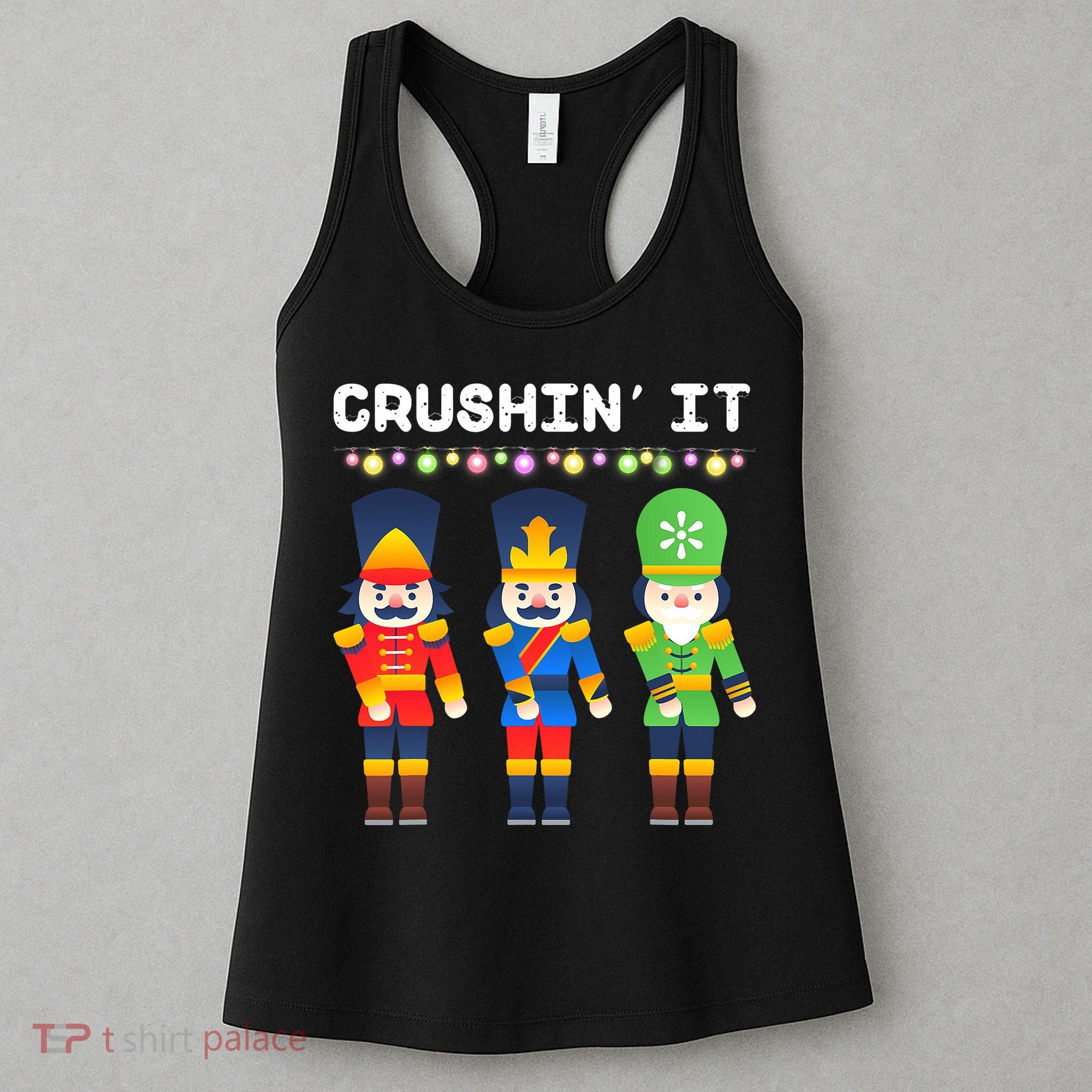 Crushin' It The Christmas Retro Holiday Cute Women's Tank Top