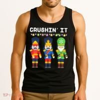 Crushin' It The Christmas Retro Holiday Cute Tank Top thumb 3
