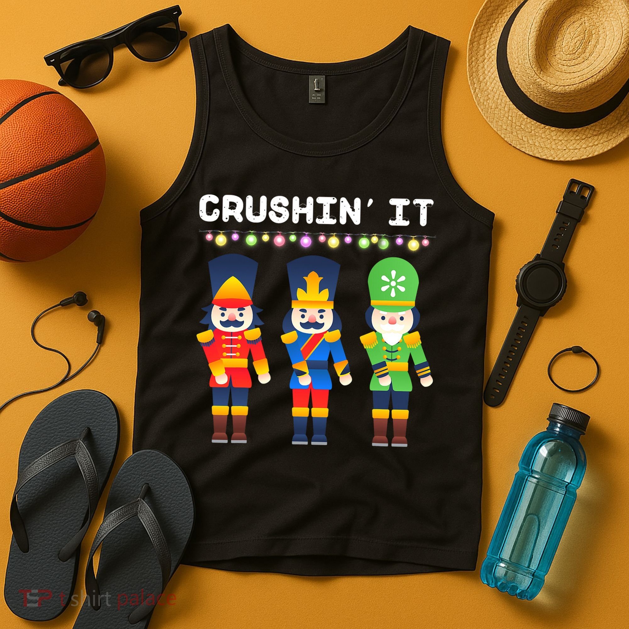 Crushin' It The Christmas Retro Holiday Cute Tank Top