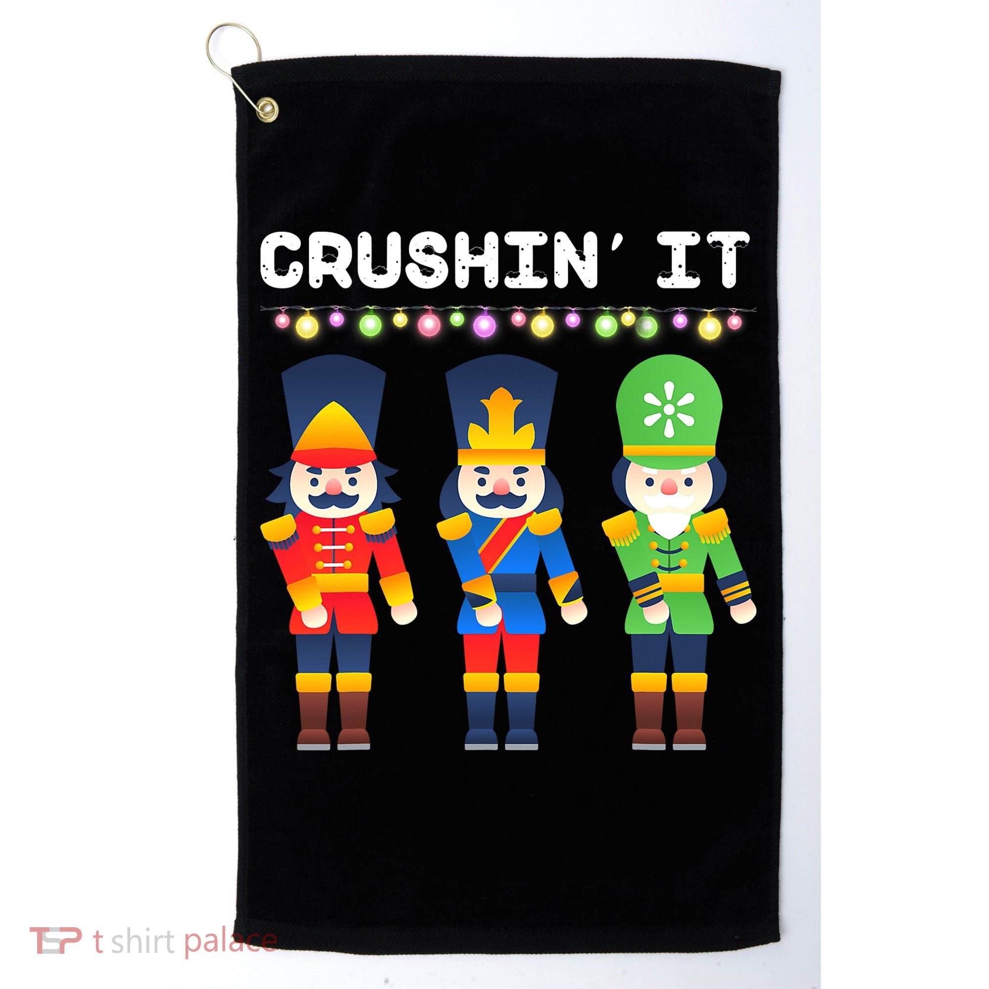 Crushin' It The Christmas Retro Holiday Cute Golf Towel