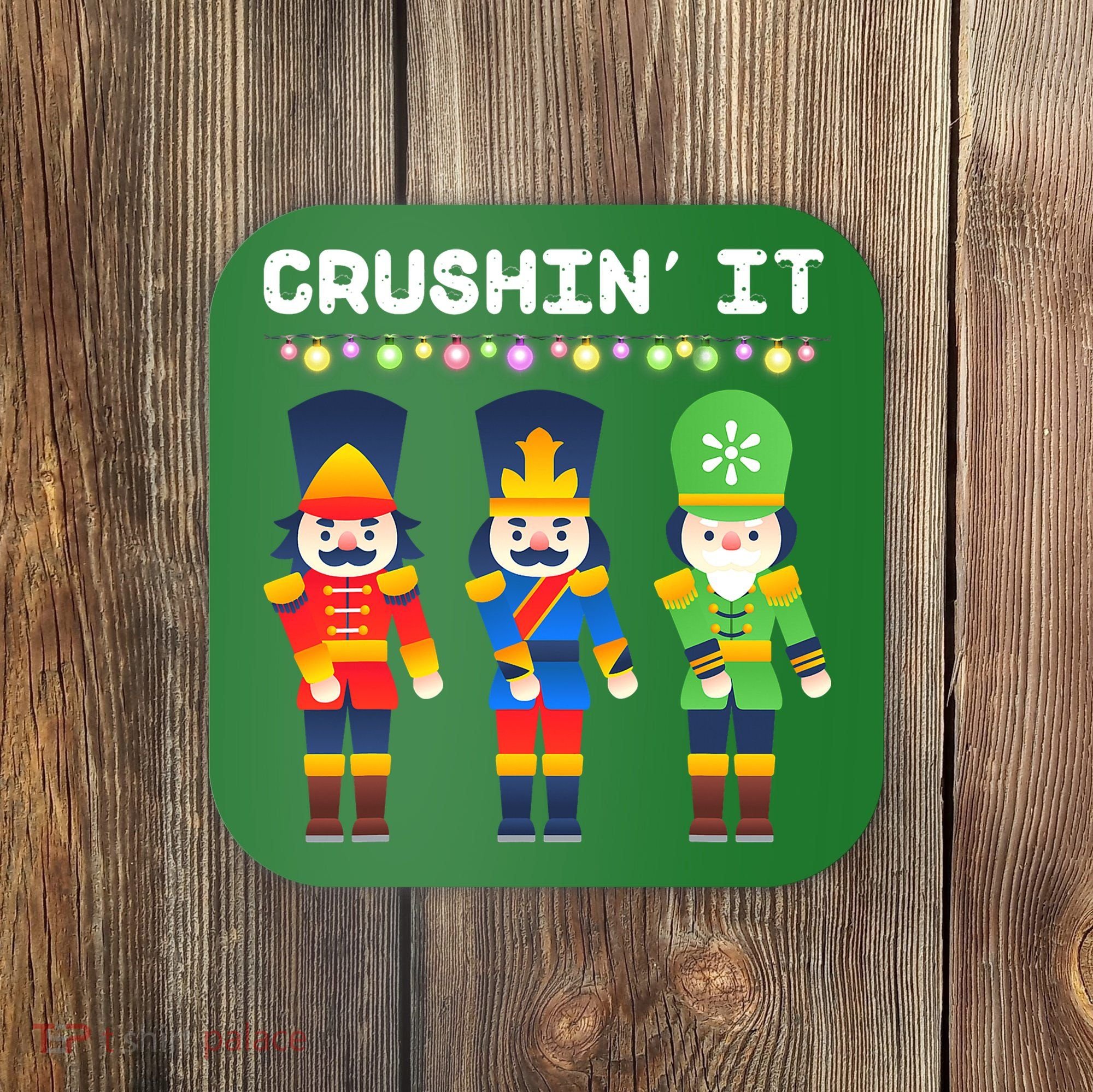 Crushin' It The Christmas Retro Holiday Cute Coaster