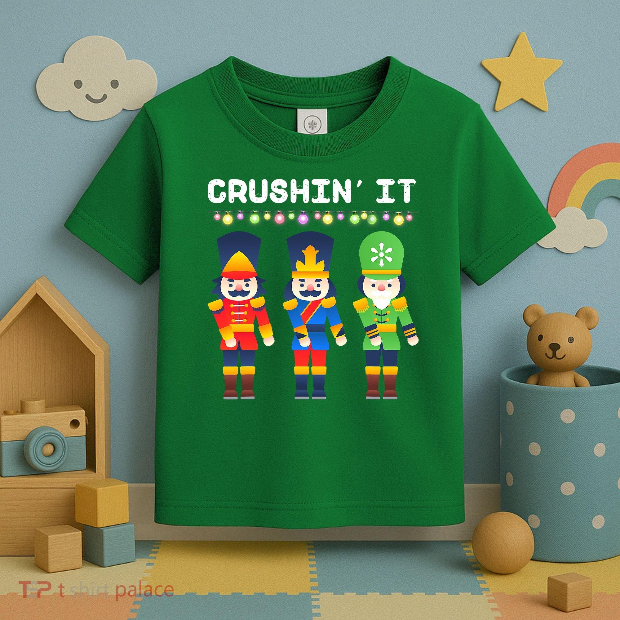 Crushin' It The Christmas Retro Holiday Cute Toddler T-Shirt