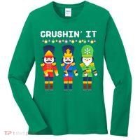 Crushin' It The Christmas Retro Holiday Cute Women's Long Sleeve Shirt thumb 0
